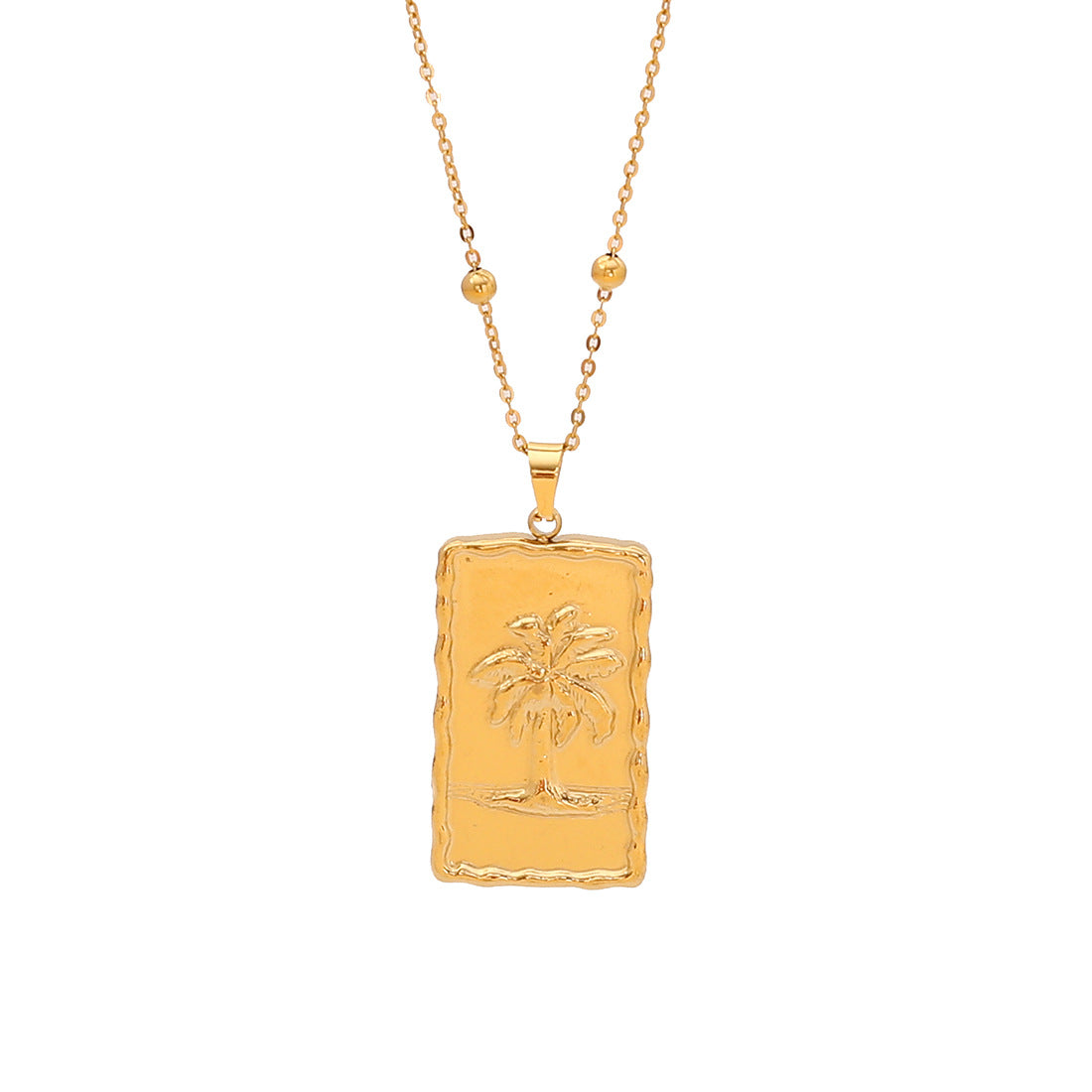Fashionable Heart-Shaped Sun and Butterfly Floral Stainless Steel Pendant Necklace for Women