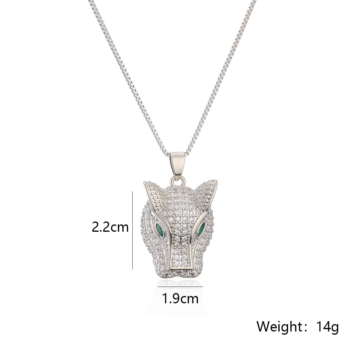 Collana con ciondolo minimalista a testa di leopardo da donna, con base in rame e placcatura in oro
