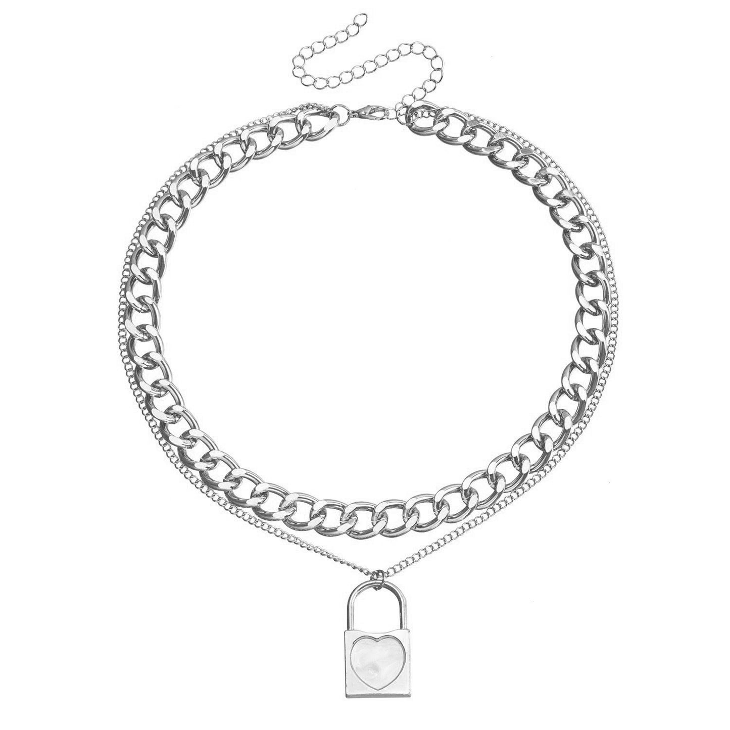 Elegant Two-Tier White Butterfly Alloy Necklace for Women with Plated Metal Finish and Clavicle Chain Style