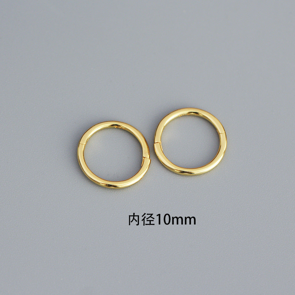 Orecchini a Cerchio da Donna Placcati Rotondi Geometrici in Argento Sterling 925 Dolce