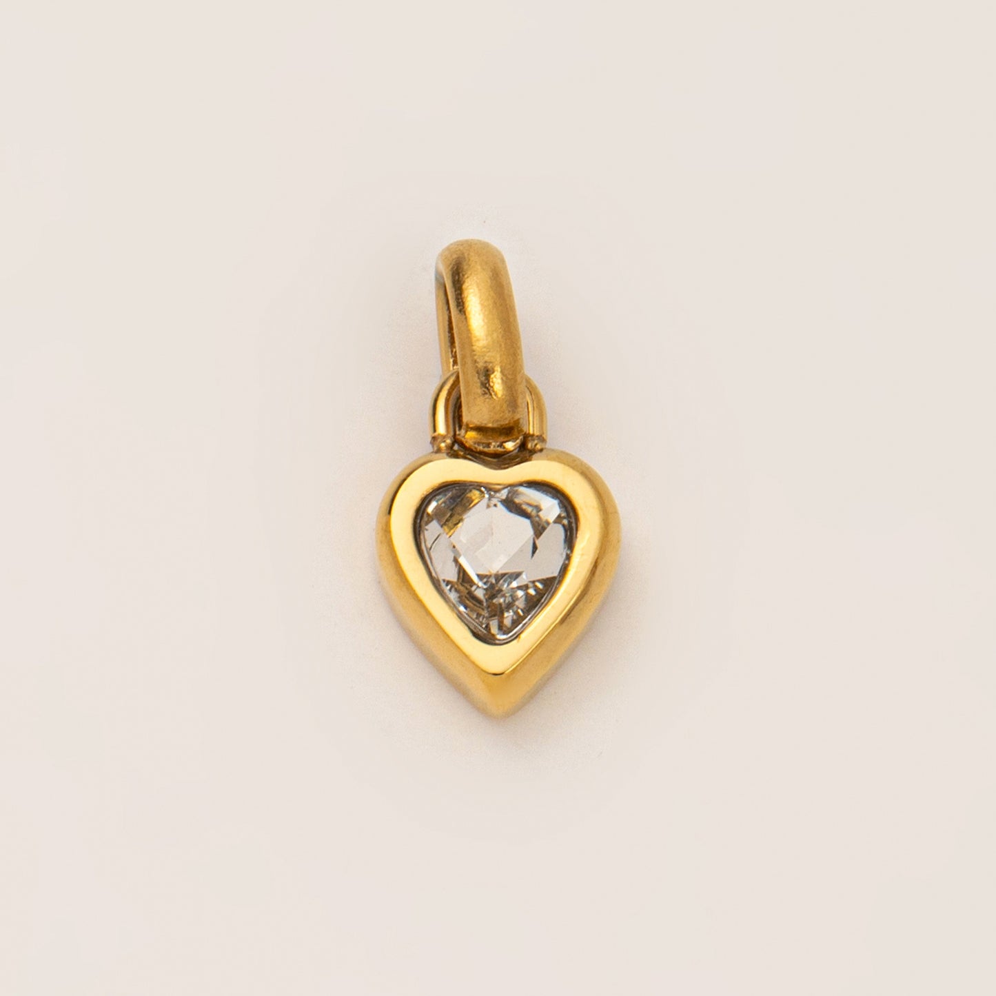 Minimalist Titanium Steel Plated Heart Letter DIY Charm Bar Pendant