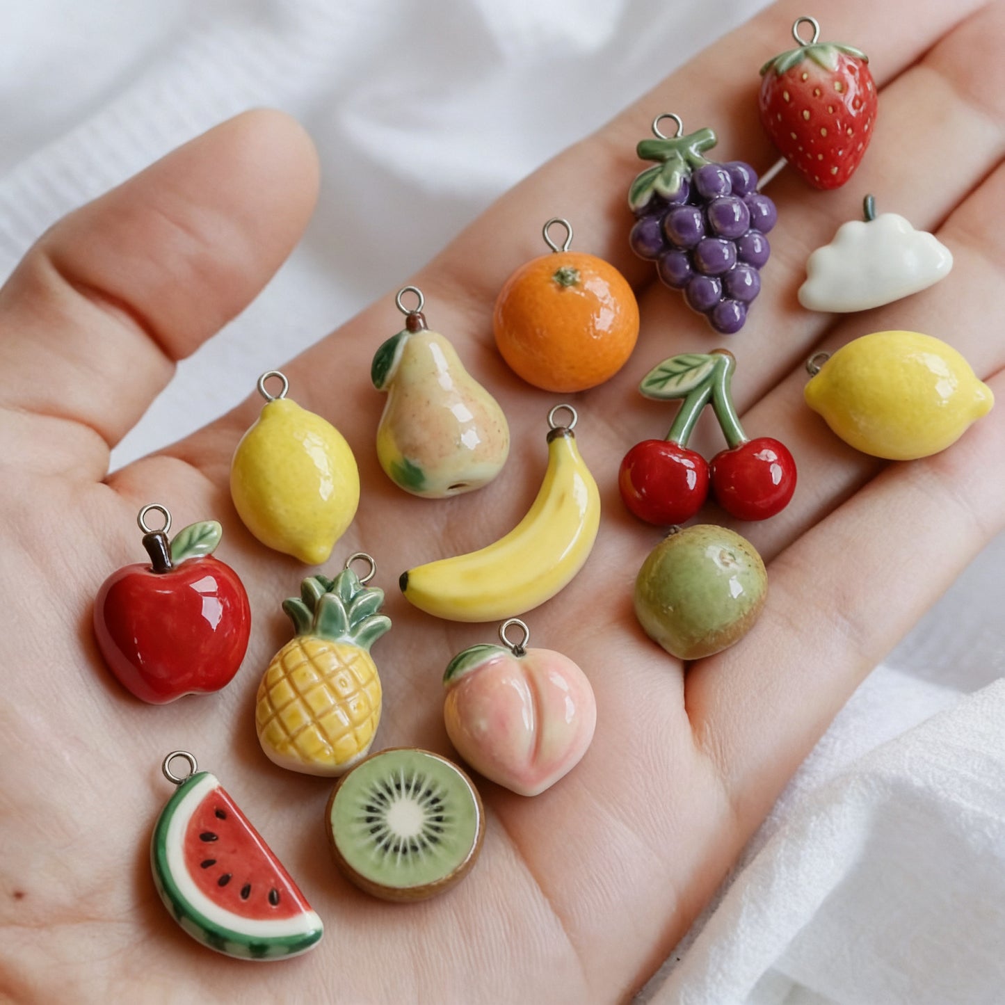 Sweet Stainless Steel PVD Fruit Pendant Necklace with Adjustable Chain