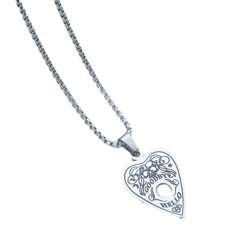 Minimalist Hollow Heart Pendant Necklace in Stainless Steel with Electroplated Finish for Unisex Daily Wear