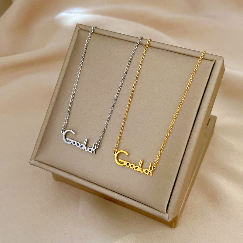 Collana Minimalista Geometrica in Acciaio Titanio Placcato Oro per Donna e Uomo, Catena Clavicola con Motivo a Zucca