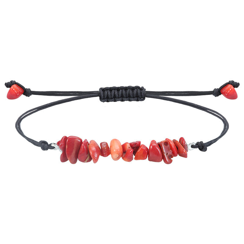 Elegant Geometric Crystal Beaded Bracelet Unisex Handmade Stone Jewelry
