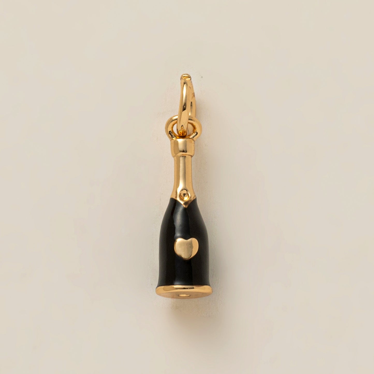 Vintage Brass Plated Heart Charm Bar