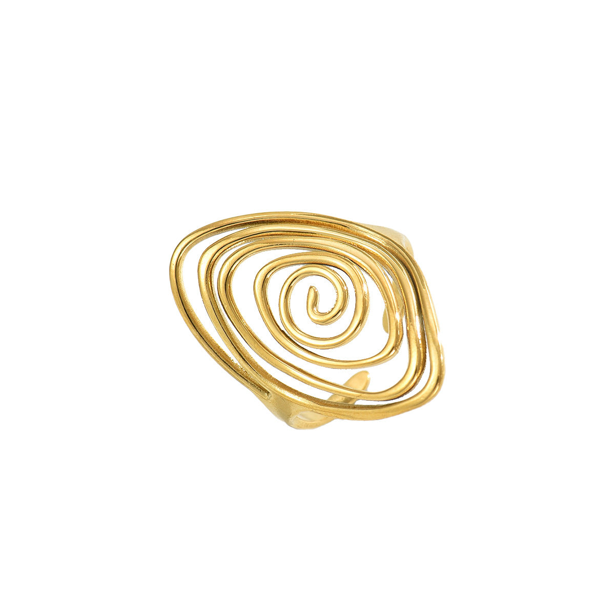 Anillo Abierto Irregular Geométrico para Mujer en Aleación de Zinc con Acabado Chapado Accesorio de Moda Minimalista Elegante