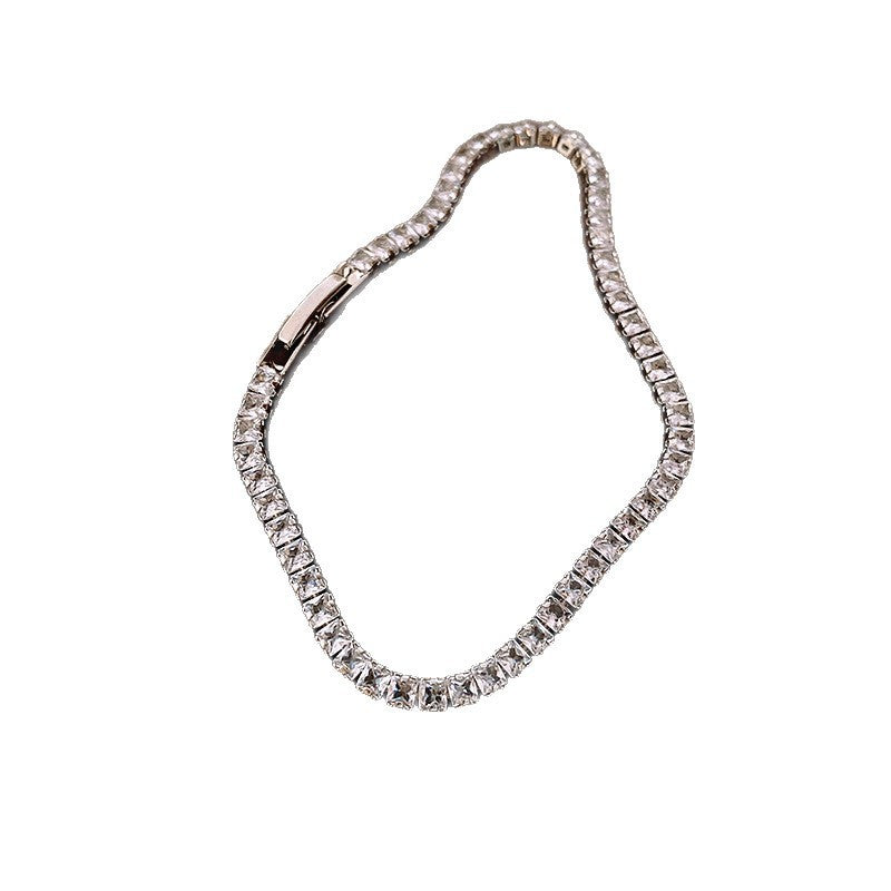 Luxury Elegant Geometric Alloy Plated Bracelet with Cubic Zirconia for Women