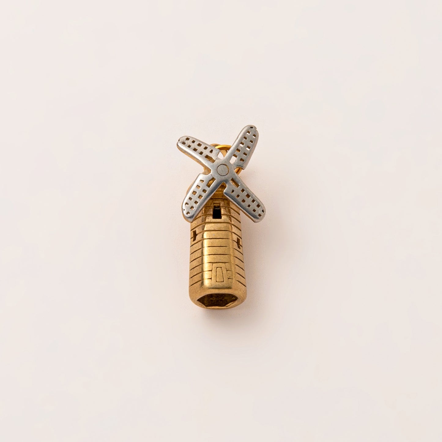Vintage 18K Gold Plated Stainless Steel Floral Pendant Charm Bar PVD Coated