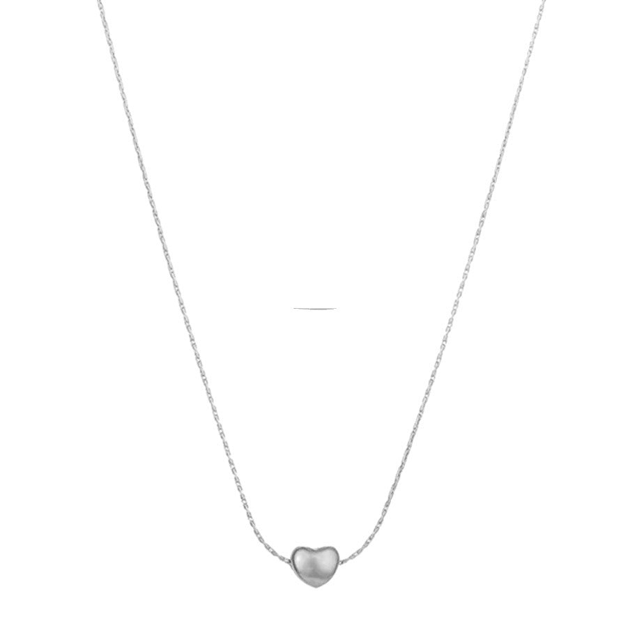 Elegante Collana da Donna in Acciaio Inossidabile con Cuore Placcato Oro 18K