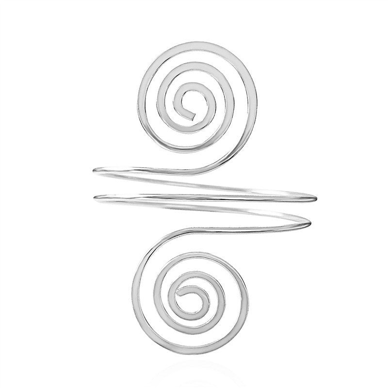Exaggerated Geometric Leaf Metal Arm Cuff Set Plated Bracelet Jewelry for Women