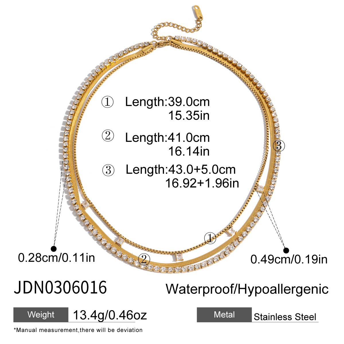 Collana da donna minimalista geometrica in acciaio al titanio placcato con dettagli sottili in acciaio inossidabile catena clavicola