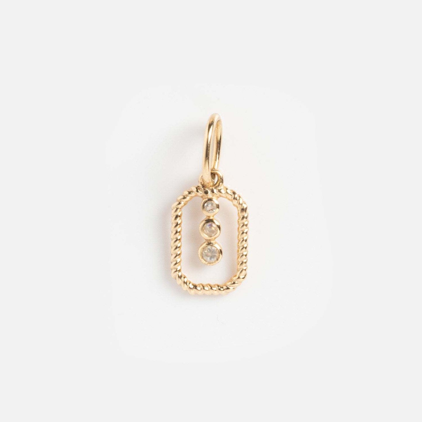 Minimalist Geometric Cubic Zirconia Pearl Inlay Brass Charm Bar with Corn Chain for Women