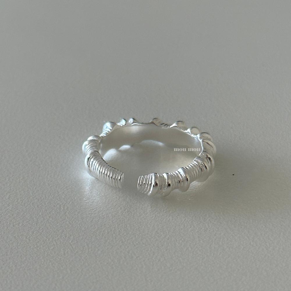 Minimalist Sweet 925 Sterling Silver Geometric Open Ring for Women