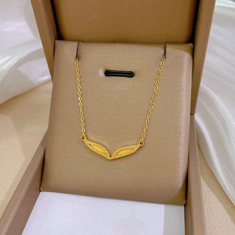 Collar Minimalista de Acero de Titanio Geométrico con Dije de Acero Inoxidable 304 Bañado para Unisex
