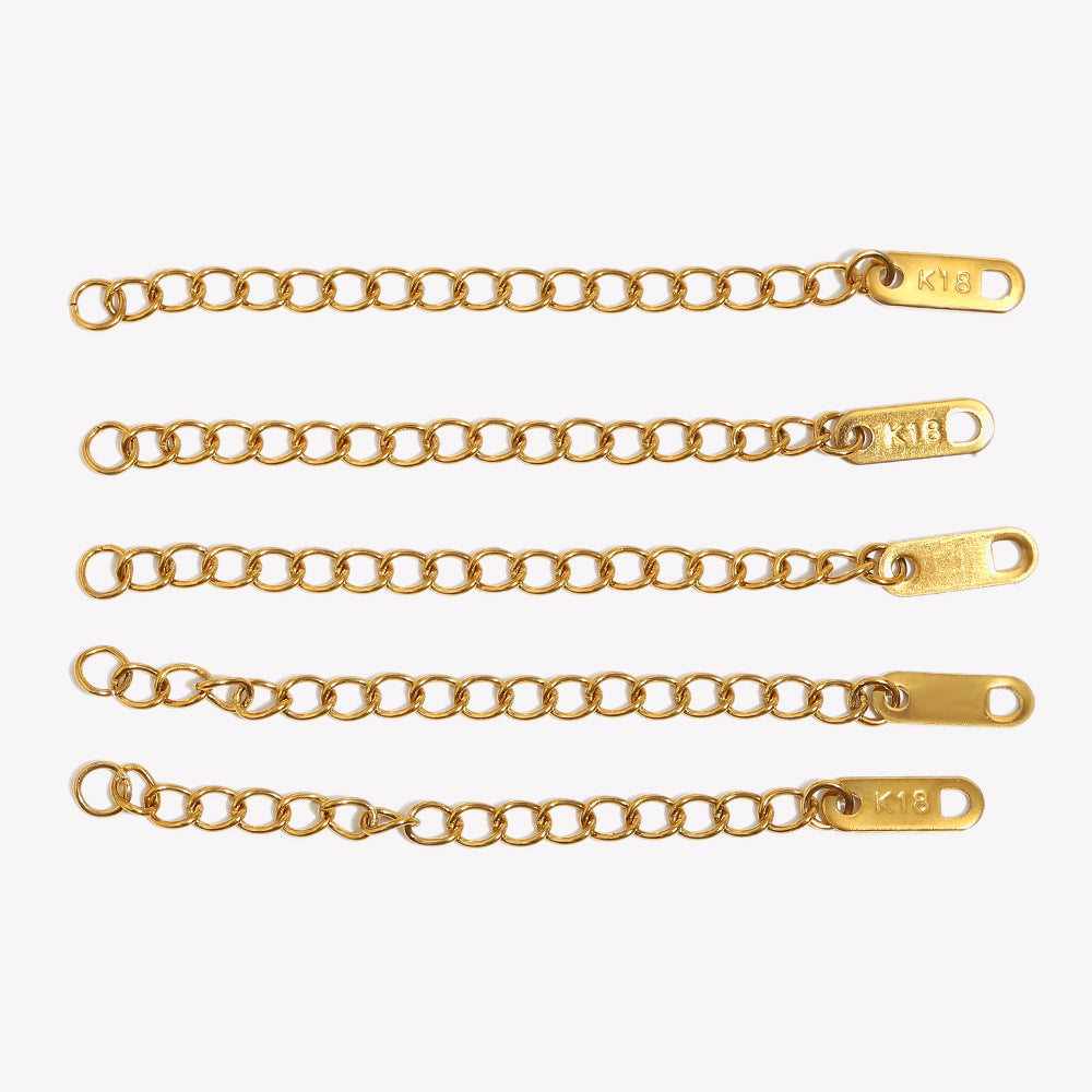 Minimalist Stainless Steel 18K Gold Plated Round DIY Charm Bar Findings