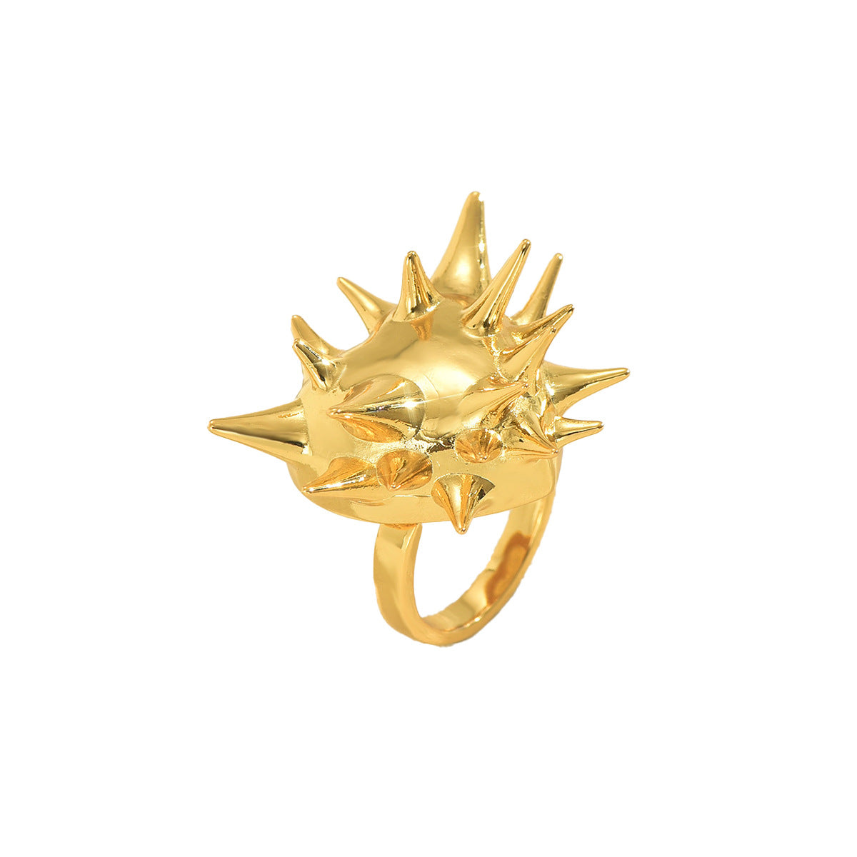 Anello da donna in lega di zinco geometrico minimalista con finitura galvanica - Semplice anello a fascia per dito indice