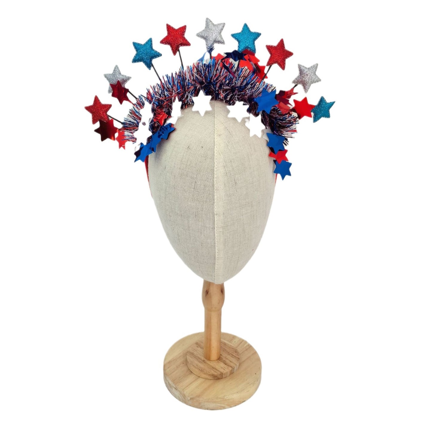 Red White Blue Star Fabric Headband for Independence Day Party Sports Event