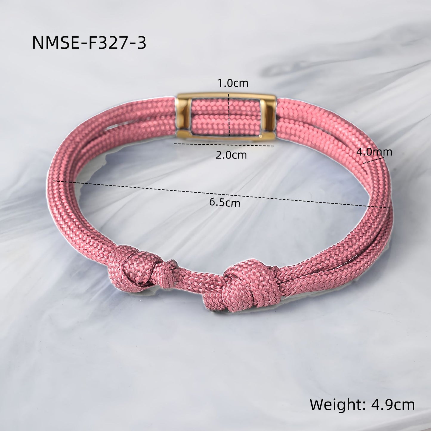 Pulsera trenzada minimalista de paracord con charm de acero de titanio para hombres y mujeres, grabado personalizado, regalo para familiares y festividades