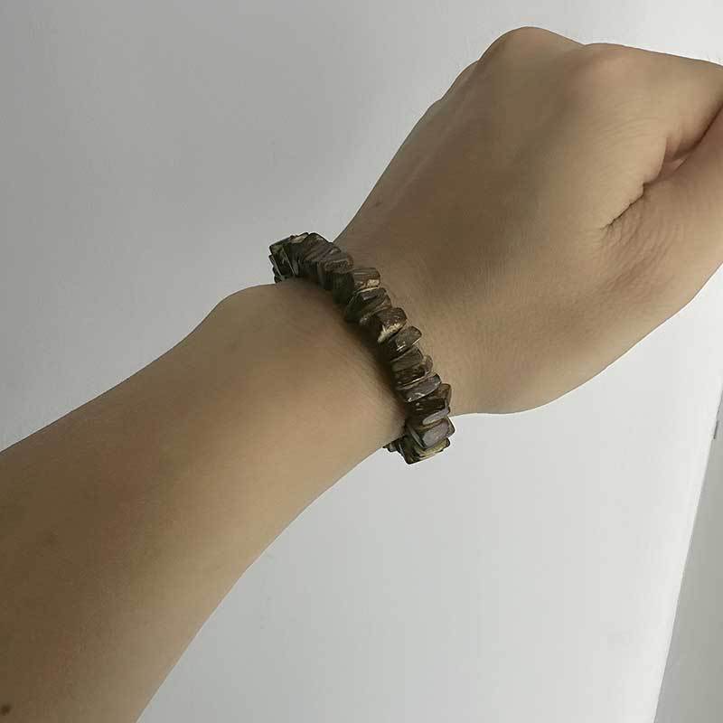 Vintage Minimalist Geometric Round Wood Bracelet Unisex