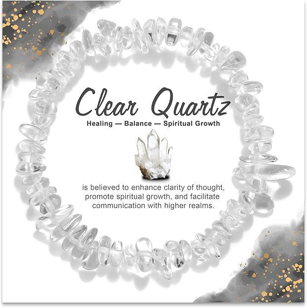 Minimalist Natural Crystal Geometric Chip Bracelet Unisex Gift