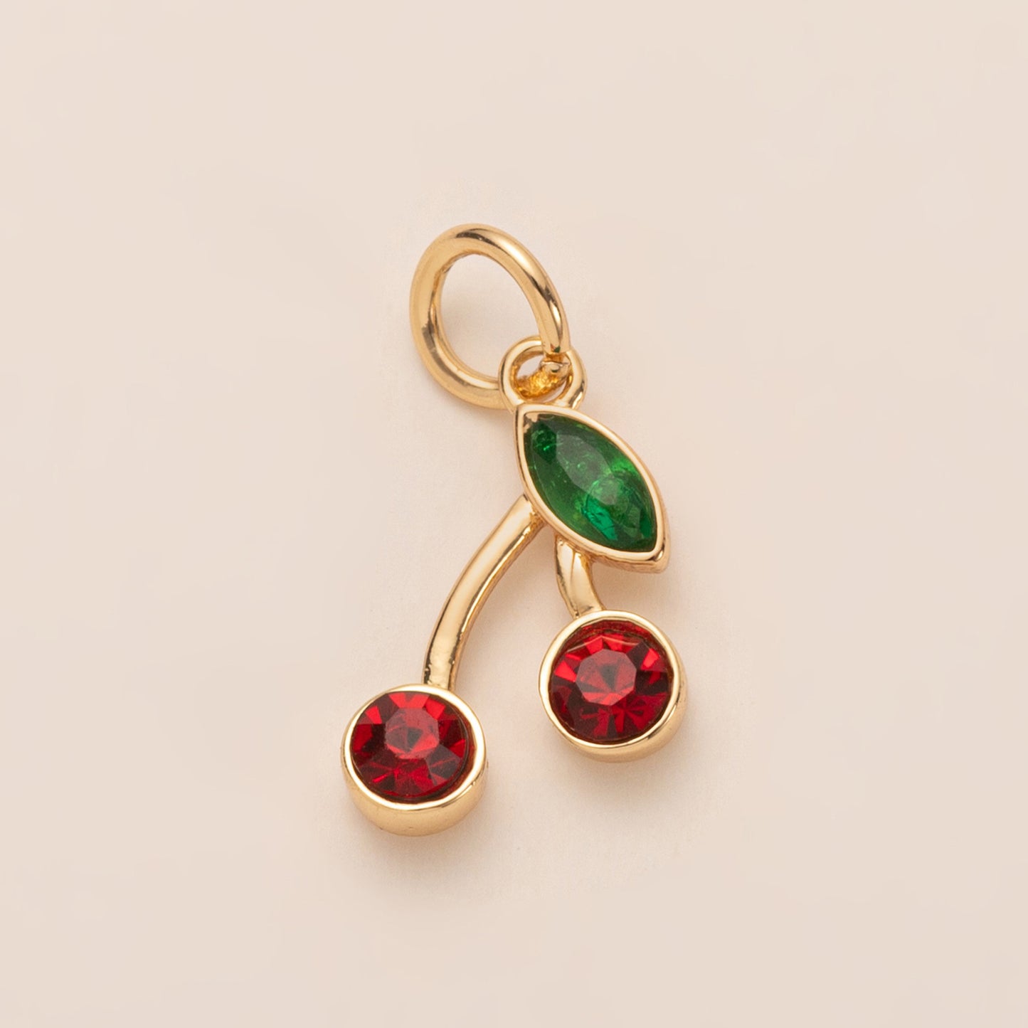 Minimalist Floral Print Brass PVD Plated Charm Bar