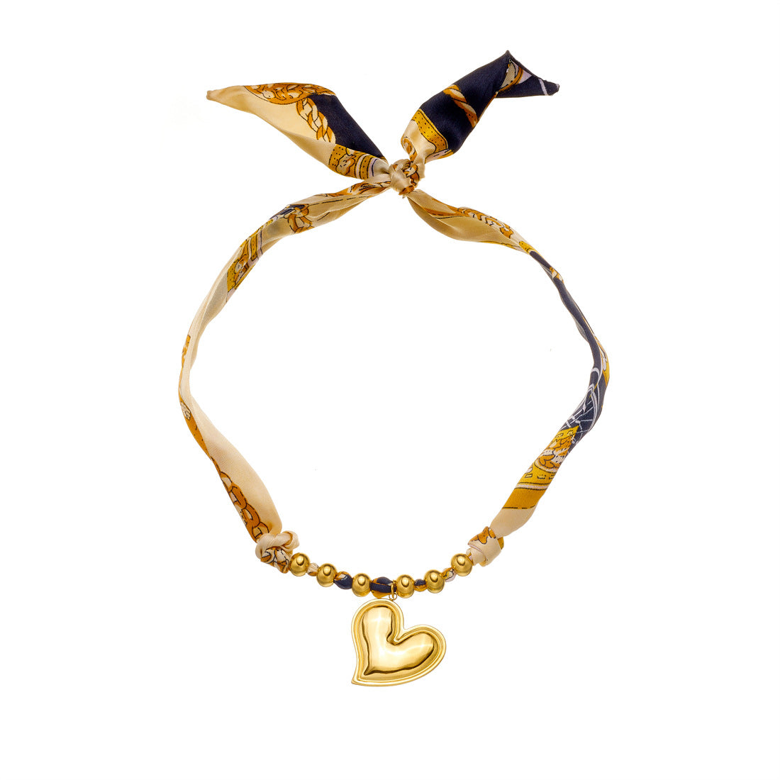 Vintage Gold Plated Stainless Steel Heart Cross Floral Pendant Necklace for Women
