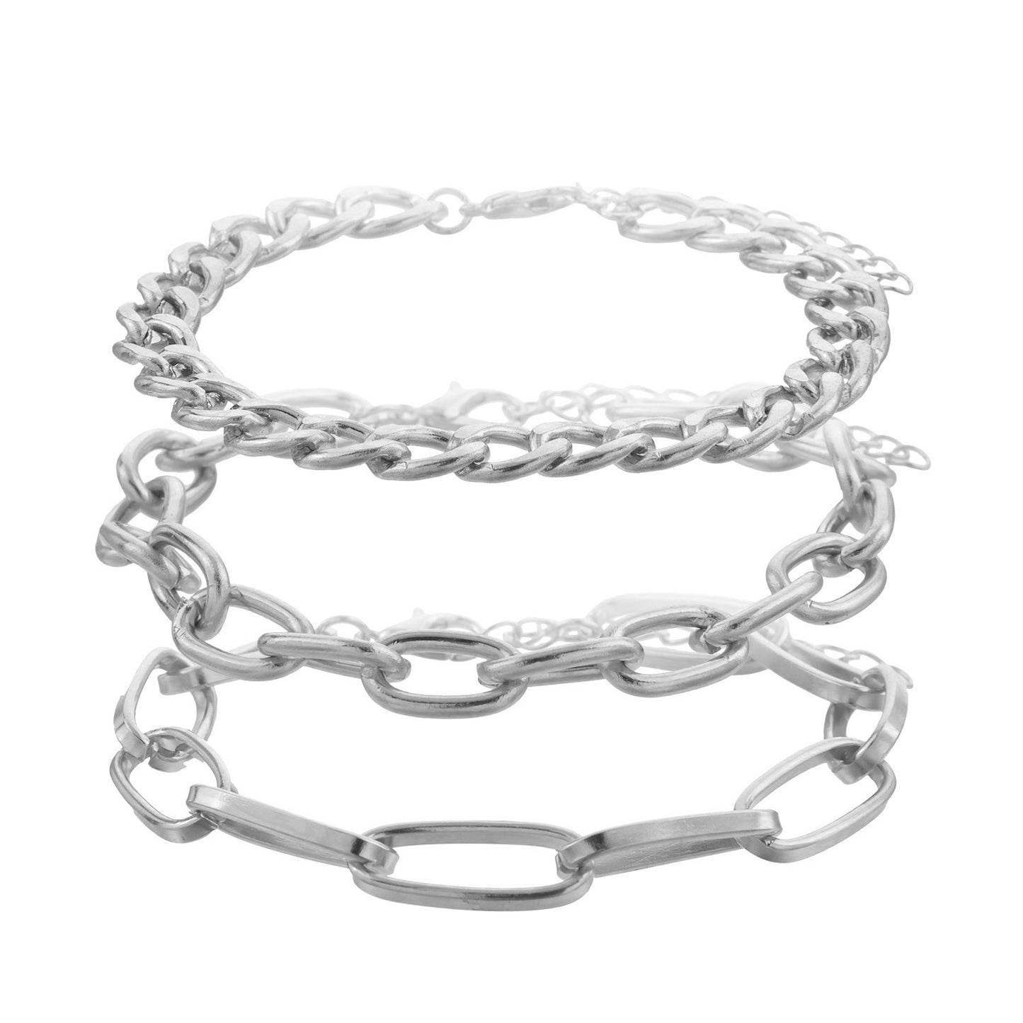 Fashionable Bamboo-Joint Geometric Alloy Bracelet for Women with Plated Finish Multi-Layer Stylish Accessory