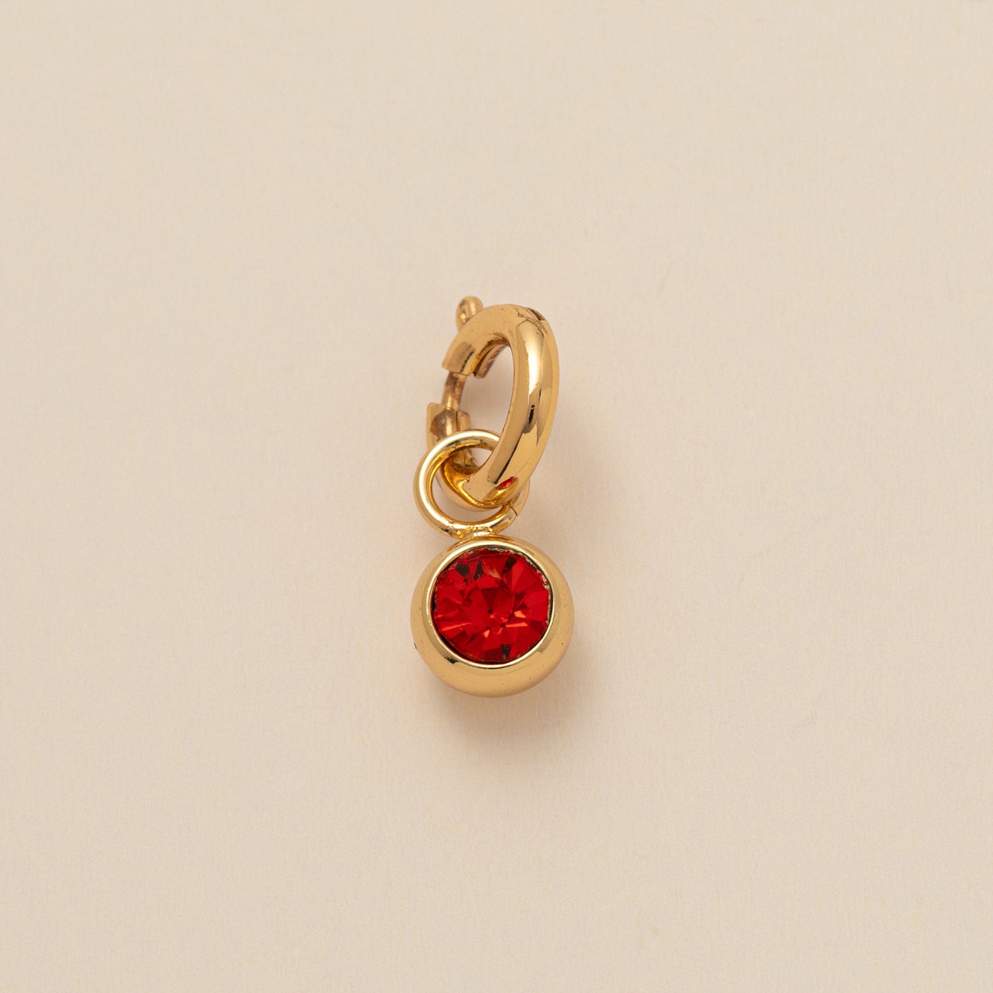 Colorful Cubic Zirconia Star Round Pendant Brass Plated Necklace Charm Bar for December Birthstone