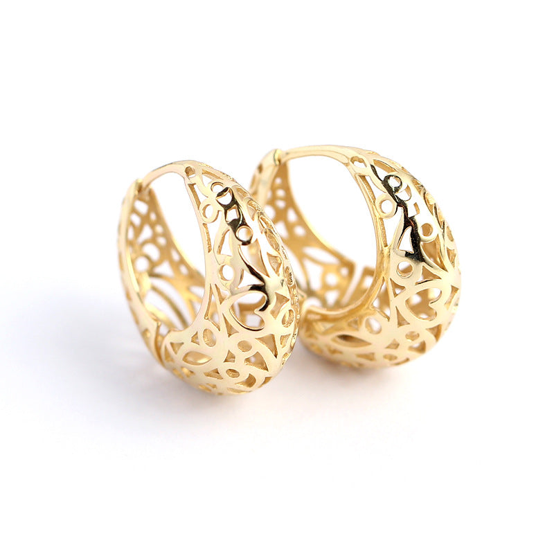 Elegant Geometric 925 Sterling Silver Plated Large Hoop Earrings for Women