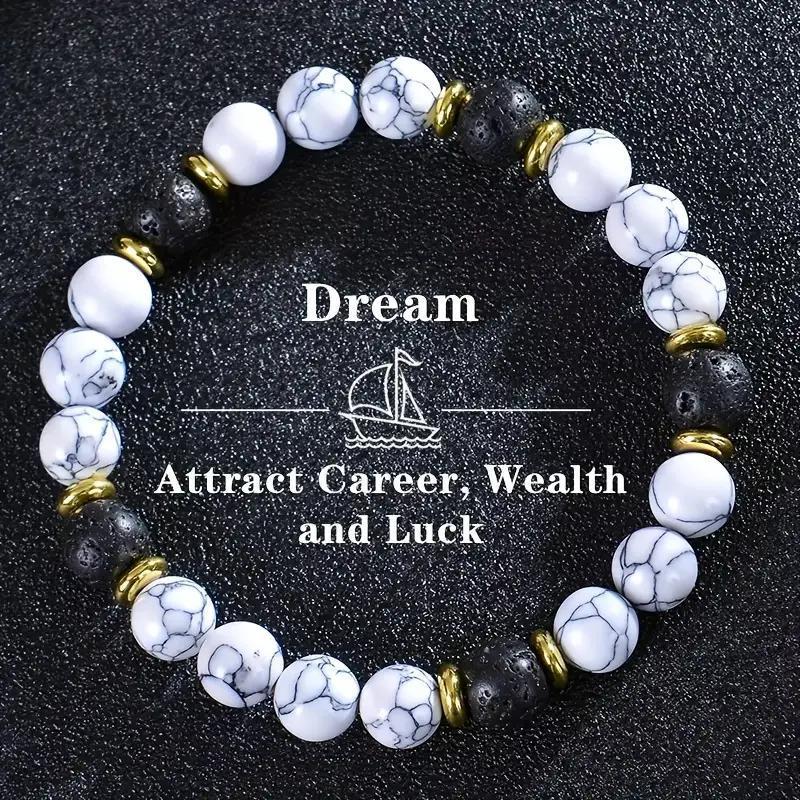 Geometric Natural Obsidian Tiger Eye Green Aventurine Agate Bracelet Unisex 8mm Elastic Cord Handmade