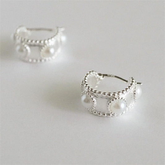 Minimalist Korean-Style 925 Sterling Silver Geometric Square-Cut Letter Earrings with Plated Finish