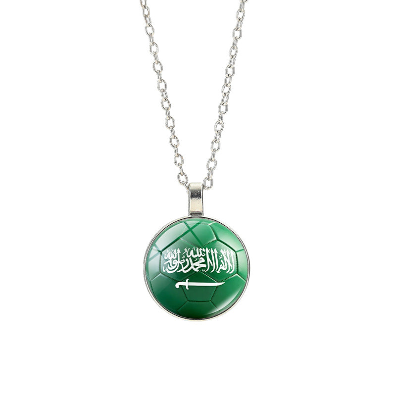 Collana Unisex Casual con Pendente Rotondo Geometrico in Cristallo, Placcato in Lega, con Catena a Cavo