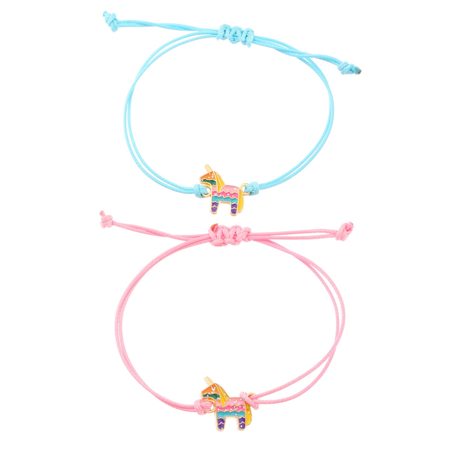 Sweet Heart Star Butterfly Floral Alloy Bracelet Unisex Handmade Woven Cord