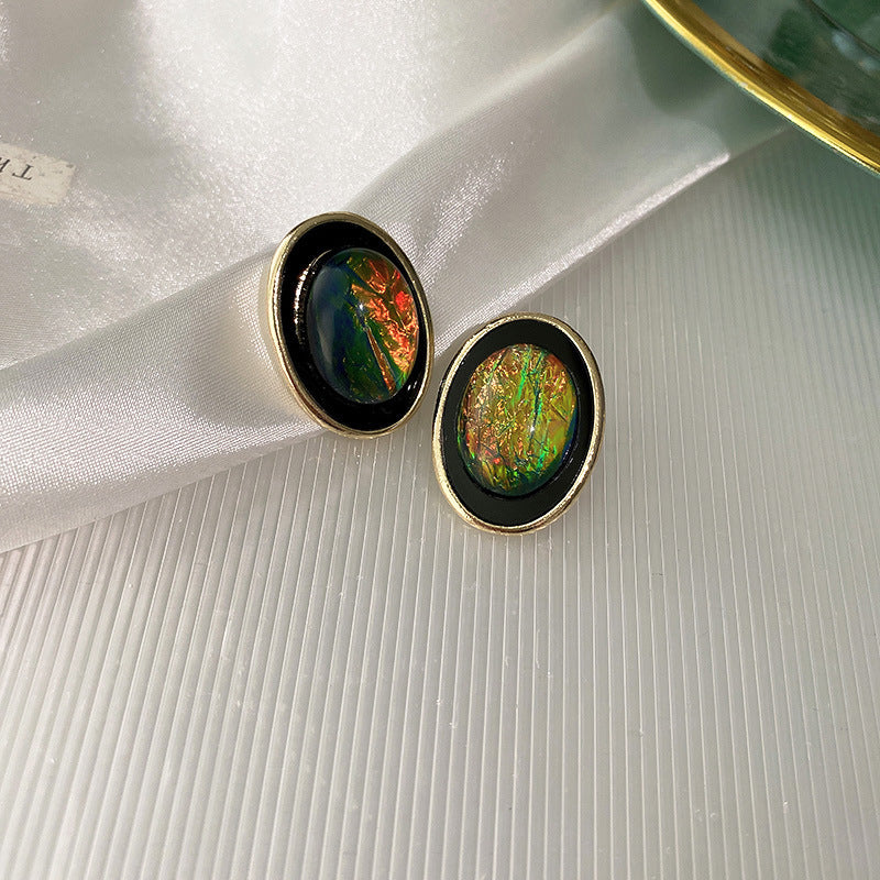 Vintage Floral Earrings with Gold Plated Copper Base and Cubic Zirconia Accents on 925 Sterling Silver Posts