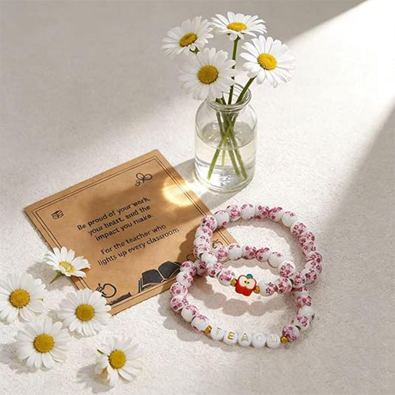 Fashion Geometric Apple Ceramic Bracelet for Women