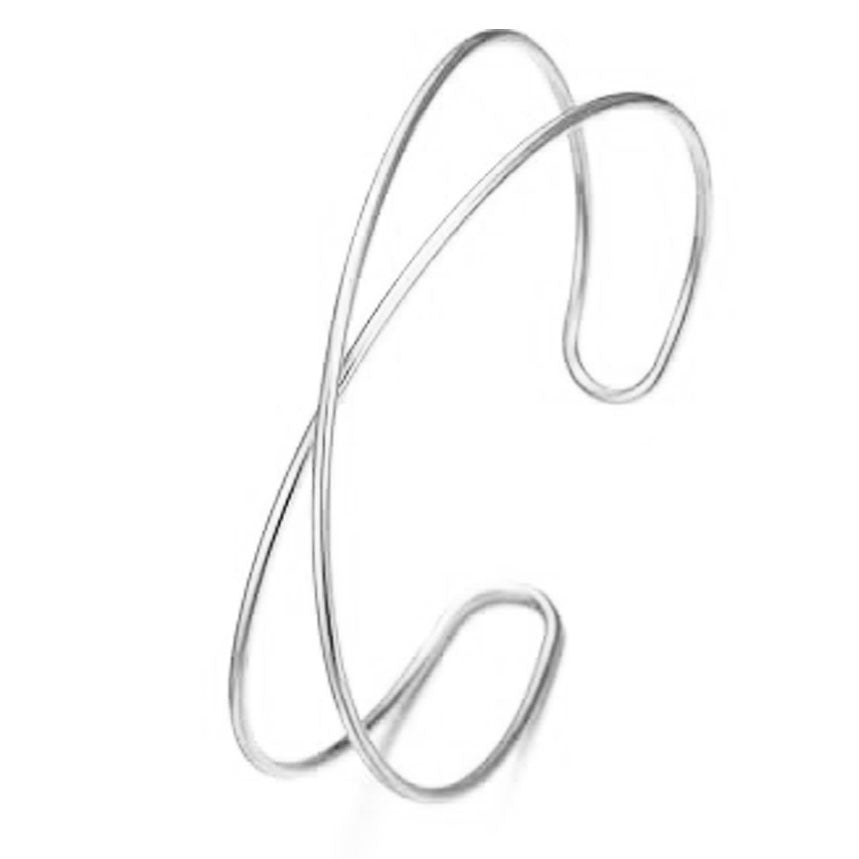 Minimalist Elegant Geometric Plated Iron Adjustable Open Arm Cuff Bracelet