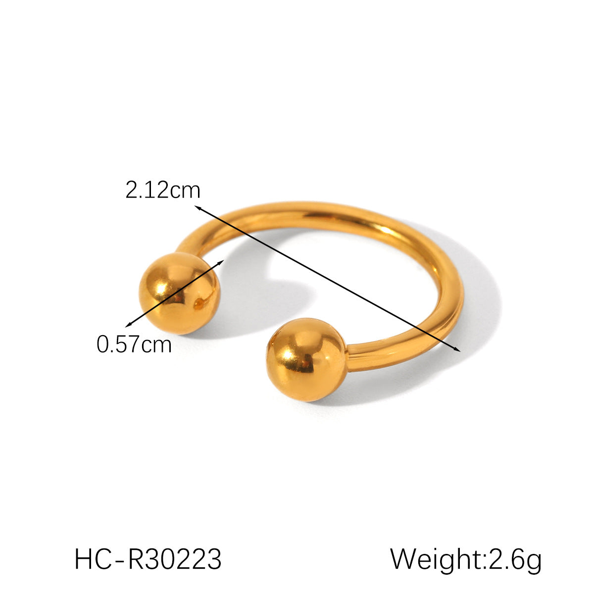 Geometric Ball-Shaped Titanium Steel Ring with Irregular Line Design for Women, Electroplated Stainless Steel Band Jewelry