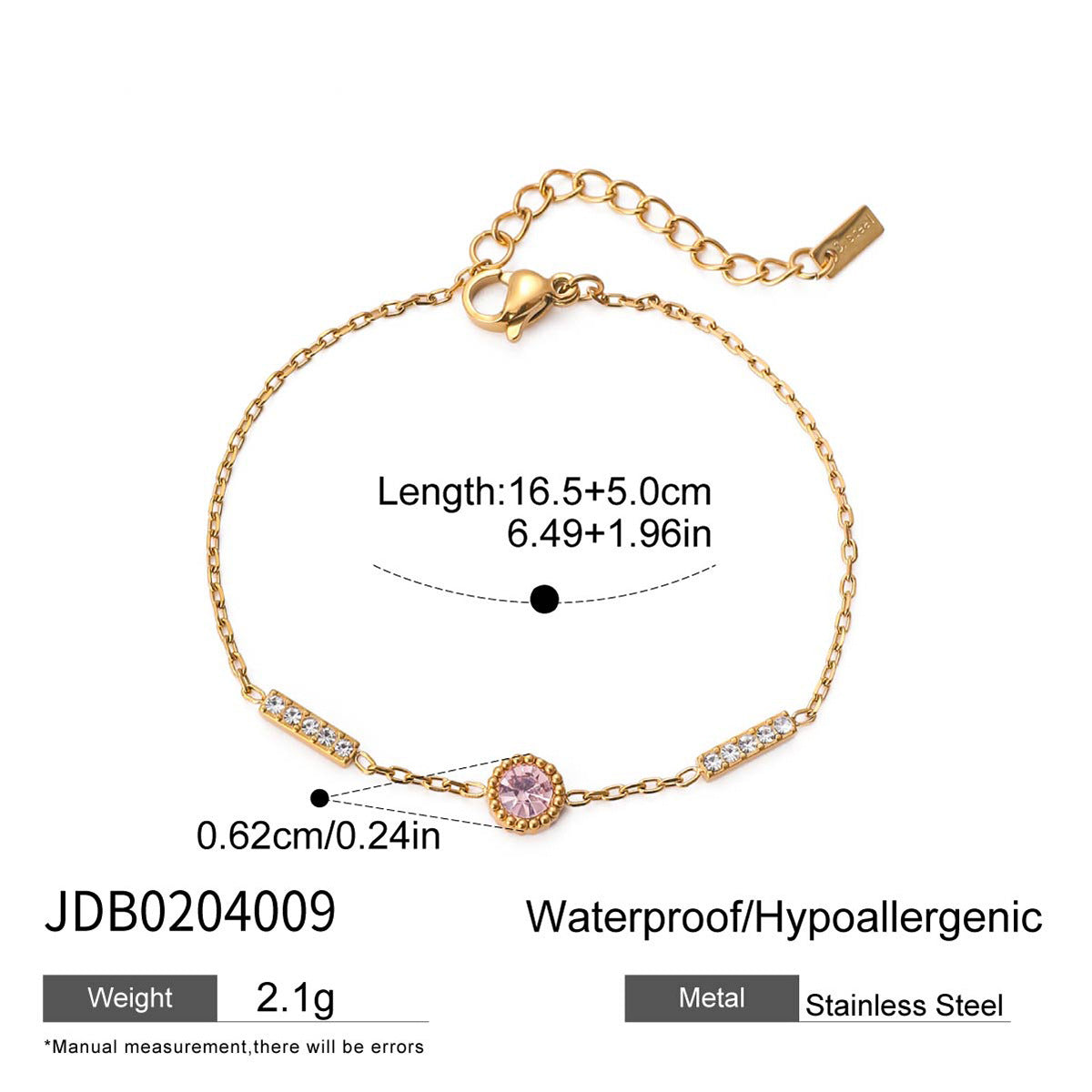 Bracciale da donna placcato in acciaio inossidabile a farfalla geometrica con accenti di strass, gioielli di lusso