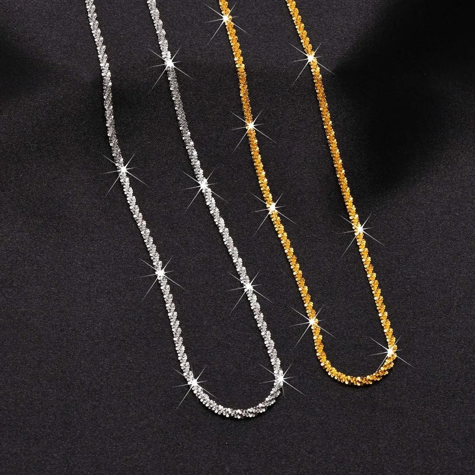 Collar con cadena de col chapado en oro de acero de titanio ondulado estilo punk con estrellas para hombres y mujeres