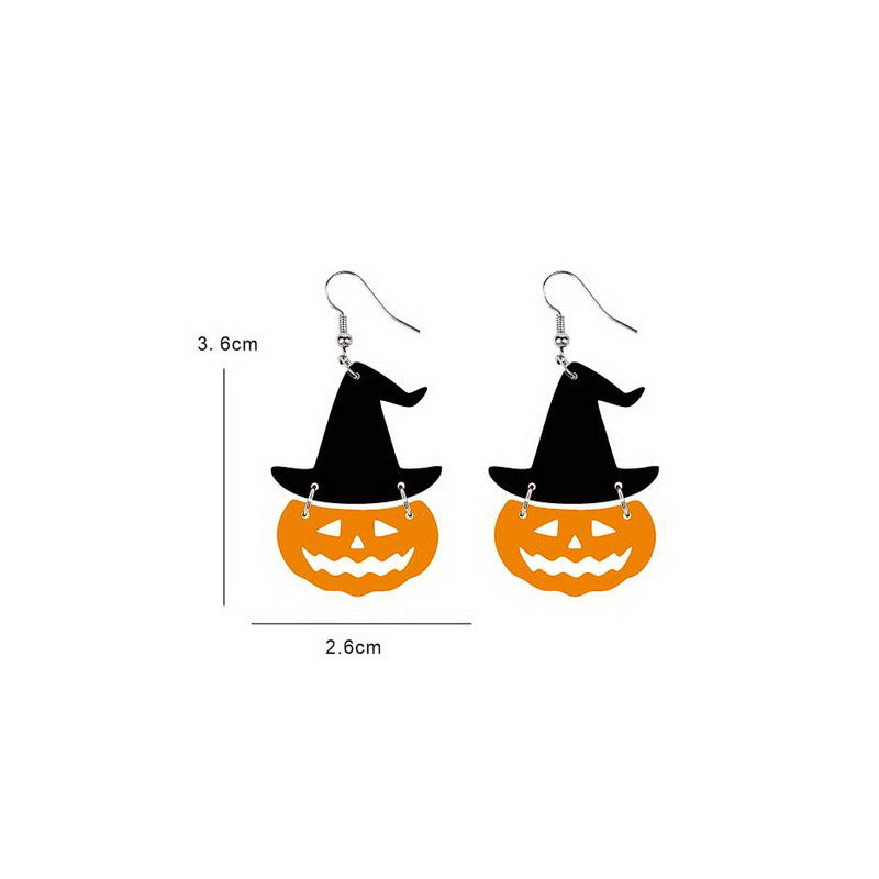 Orecchini di Halloween Goth Gotici Acrilici Pipistrello Occhio Zucca Ragnatela Fantasma Boo Teschio Gatto Nero