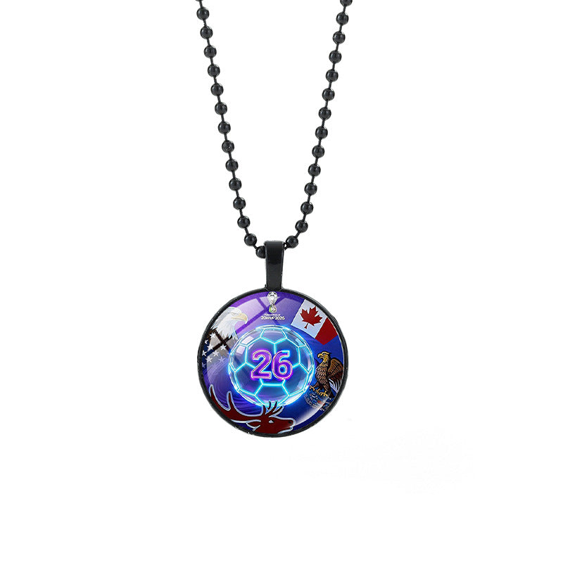 Collana girocollo con ciondolo tondo geometrico casuale in cristallo placcato in lega con catena a maglie forzate Unisex