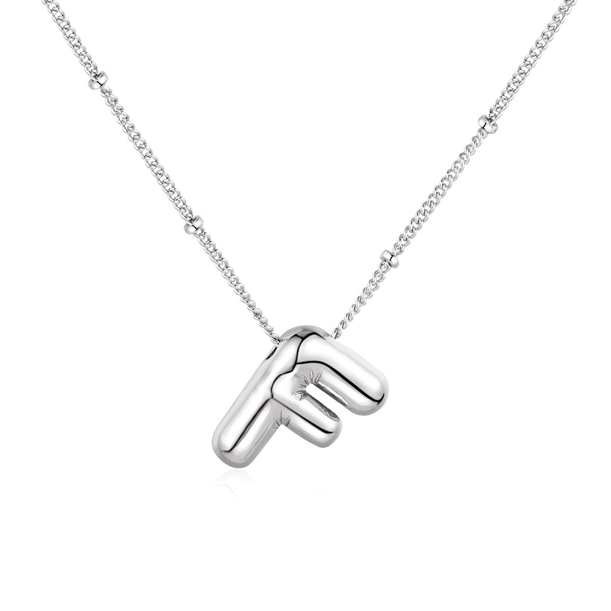 Gold Plated Brass Letter Pendant Necklace for Women