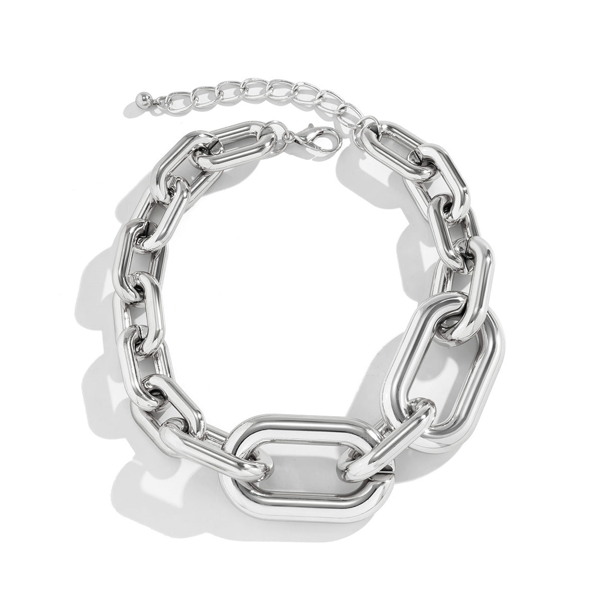 Collana girocollo da donna punk vintage minimalista in metallo geometrico