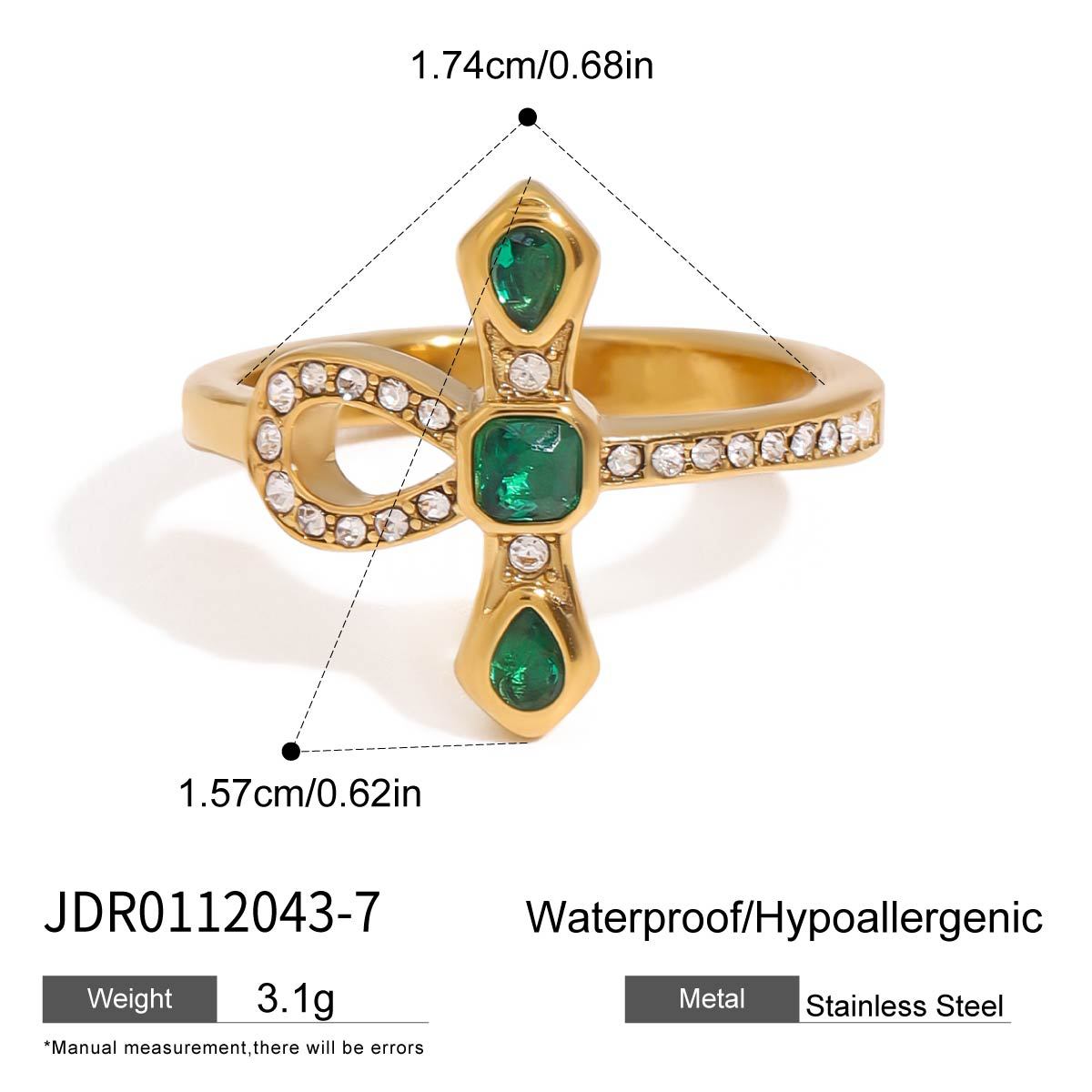Fashion Geometric Snake Stainless Steel Plated Ring for Women