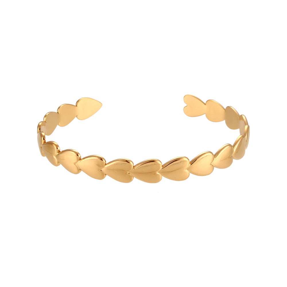 Bracciale Minimalista in Acciaio Inossidabile con Polsino a Treccia Intrecciata Regolabile e Superficie Testurizzata