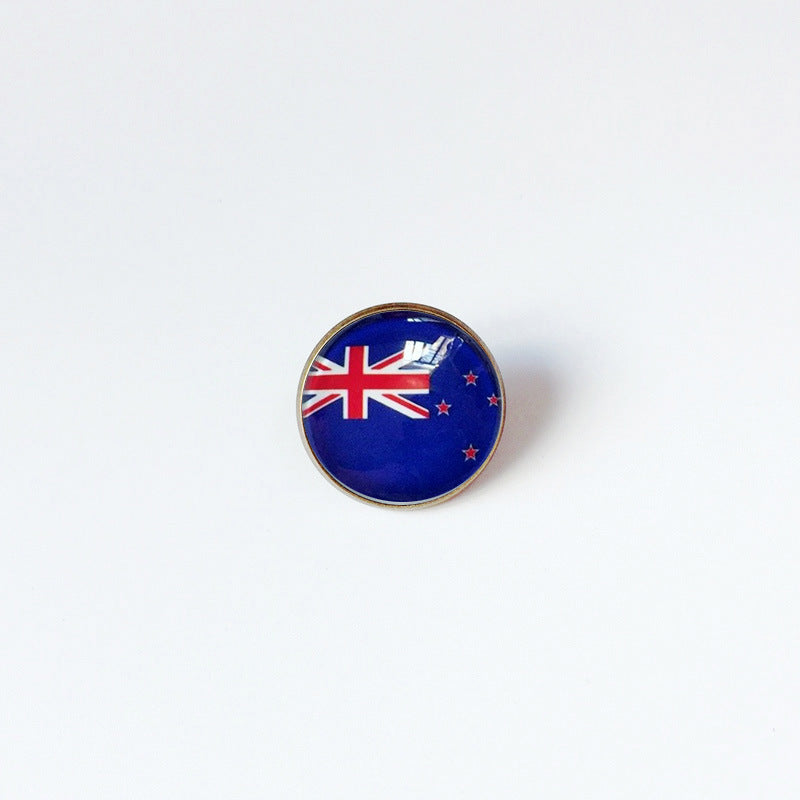 Pin de Solapa de Aleación Esmaltado Personalizado con Diseño de Bandera del Mundo para Hombres y Mujeres