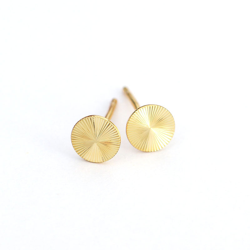 Orecchini a perno con design geometrico floreale, placcati in argento sterling 925, minimalisti ed eleganti, per donna