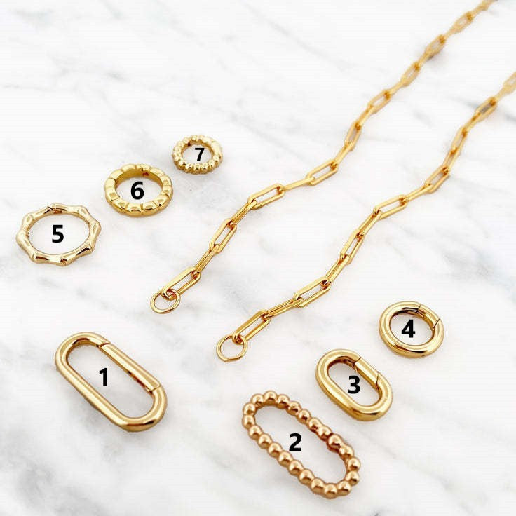 Minimalist Gold Plated Brass Geometric Heart Round Square Pendant Necklace