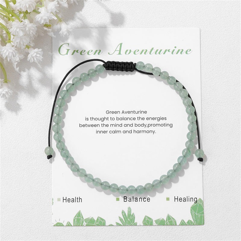 Fashionable Elegant Round Geometric Natural Amethyst Crystal Beaded Bracelet Unisex Handmade Jewelry